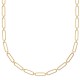 Collier maille rectangle en plaqué or 18 carats