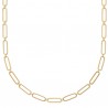 Collier maille rectangle en plaqué or 18 carats