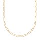 Collier maille rectangle en plaqué or 18 carats
