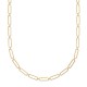 Collier maille rectangle en plaqué or 18 carats