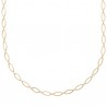 Collier maille ovale en plaqué or 18 carats
