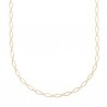 Collier maille ovale en plaqué or 18 carats