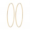 Boucles d'oreilles Plaqué Or fines créoles diamètre 70 mm