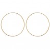 Boucles d'oreilles Plaqué Or fines créoles diamètre 70 mm