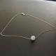 Collier argent 925/000 pendentif boule filigranée sur fine chaine 45 cm