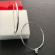 Boucles d'oreilles créoles argent 925/000 pendants zirconium griffé