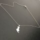 Collier argent 925/000 pendentif chat sur chaine longueur 42 cm