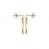 Boucles d'oreilles Plaqué Or 18 carats et nacre naturelle Bijou nature