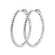 Boucles d'oreilles créoles argent massif 925/000 rhodié diam. 35 mm