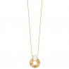 Collier Plaqué Or 18 carats pierre de lune naturelle Bijou nature