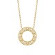 Collier cercle travaillé Plaqué Or 18 carats et zirconium