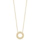 Collier cercle travaillé Plaqué Or 18 carats et zirconium