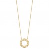 Collier cercle travaillé Plaqué Or 18 carats et zirconium