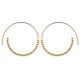 Boucles d'oreilles plaqué or 18 carats créoles motifs boules 