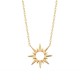 Collier plaqué or 18 carats pendentif étoile soleil Bijou tendance