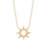 Collier plaqué or 18 carats pendentif étoile soleil Bijou tendance