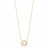 Collier plaqué or 18 carats pendentif étoile soleil Bijou tendance