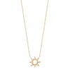 Collier plaqué or 18 carats pendentif étoile soleil Bijou tendance