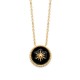 Collier étoile Plaqué Or 18 carats et émail noir