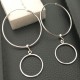 Boucles d'oreilles créoles argent 925/000 pendants anneaux