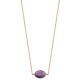 Collier Plaqué Or 18 carats pierre naturelle améthyste