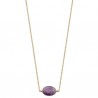 Collier Plaqué Or 18 carats pierre naturelle améthyste