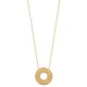 Collier Plaqué or 18 carats anneau travaillé 