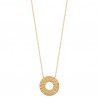 Collier Plaqué or 18 carats anneau travaillé 