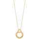 Collier Plaqué Or 18 carats anneaux effet martélé