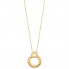 Collier Plaqué Or 18 carats anneaux effet martélé