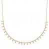 Collier pampilles en plaqué or 18 carats Bijou tendance