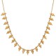 Collier Plaqué Or 18 carats pampilles cristal de couleur ambre