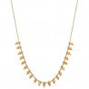 Collier Plaqué Or 18 carats pampilles cristal de couleur ambre