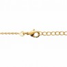 Collier Plaqué Or 18 carats pampilles chainette de réglable 