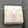 Collier argent 925/000 pendentif ananas sur chaine