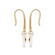 Boucles d'oreilles Plaqué Or 18 carats et nacre véritable