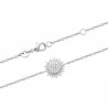 Bracelet soleil argent massif 925/000 et zirconium