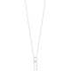 Collier argent massif 925/000 pendentif style trombones entrelacés