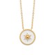 Collier étoile Plaqué Or 18 carats et émail blanc