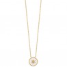 Collier étoile Plaqué Or 18 carats et émail blanc