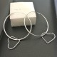 Boucles d'oreilles créoles argent 925/000 pendants coeurs 