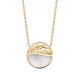 Collier Plaqué or 18 carats pierre nacre naturelle Bijou nature