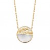 Collier Plaqué or 18 carats pierre nacre naturelle Bijou nature