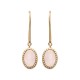 Boucles d'oreilles Plaqué Or 18 carats pierre naturelle quartz rose