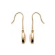 Boucles d'oreilles Plaqué Or 18 carats pierre naturelle quartz rose