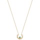 Collier pendentif soleil Plaqué Or 18 carats pierre naturelle aventurine