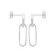 Boucles d'oreilles pendantes trombones argent 925/000 et zirconium