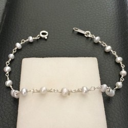 Bracelet perles de culture en argent 925/000