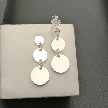 Boucles d'oreilles argent 925/000 pendantes pampilles