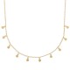 Collier Plaqué Or 18 carats pampilles avec chainette de réglage